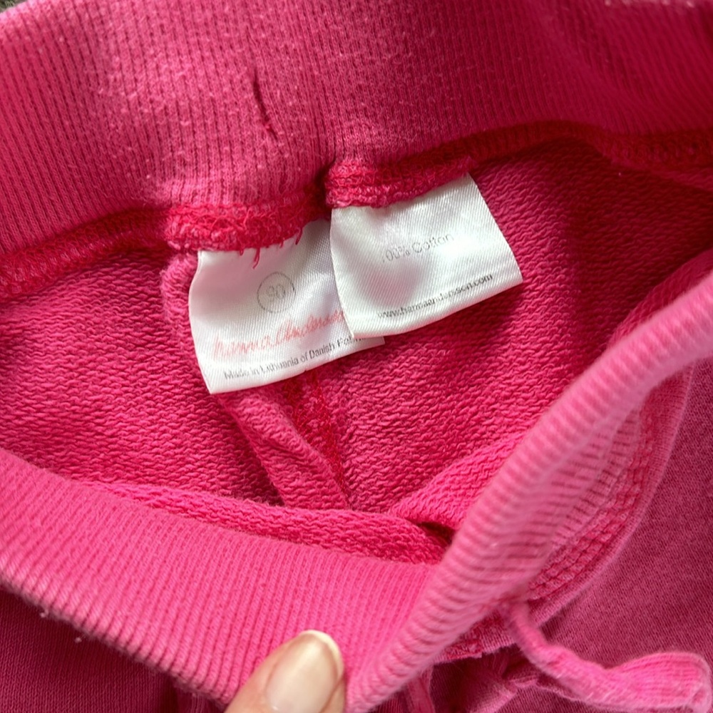 Hanna Andersson Girls Pink Wide Leg Cropped Pants with Pockets Size 3T - Picture 5 of 7